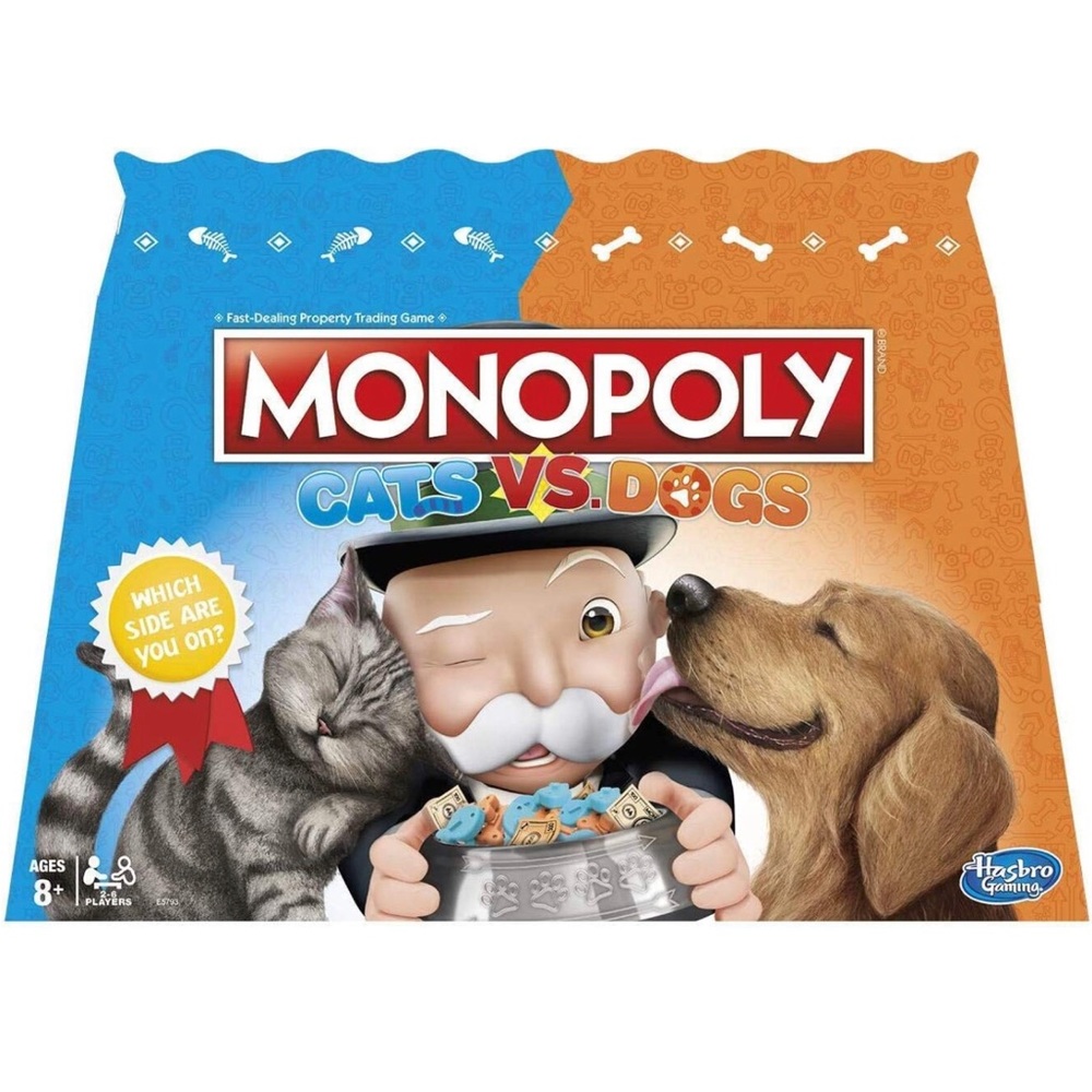 Hasbro Cats VS Dogs Monopoly Board Game Rare New